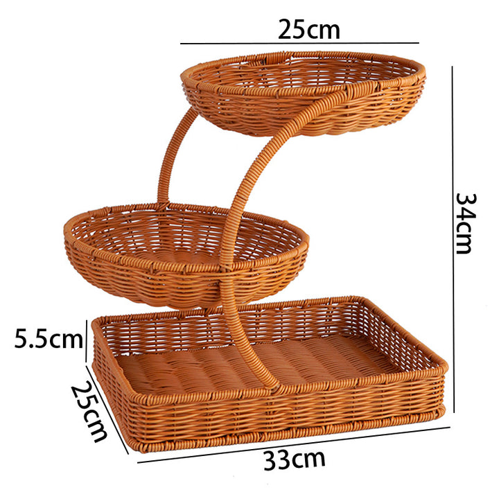 Multi-Ebenen Rattan Lagerung Karnz