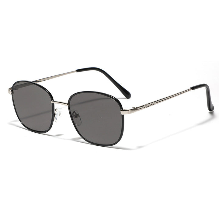 Damen stilvolle quadratische Sonnenbrille mit elegantem Metallrahmen Karnz