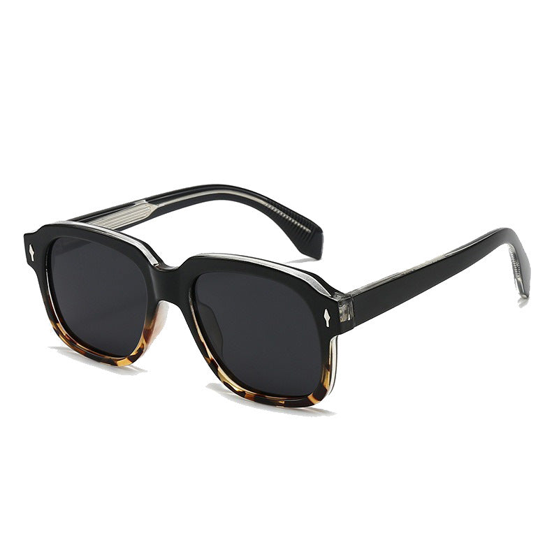 Damen Modische quadratische Sonnenbrille mit transparentem Rahmen und robusten Gläsern Karnz