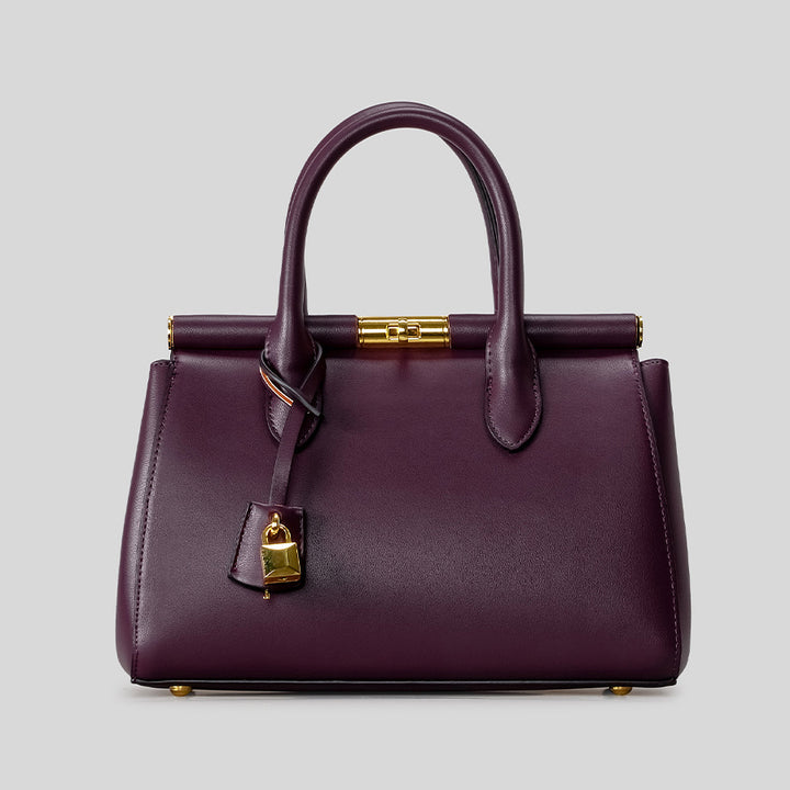 Strukturierte Leder-Handtasche