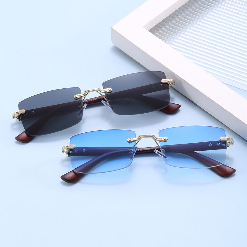 Damen modische quadratische Sonnenbrille mit exquisitem goldenen Rahmen Karnz