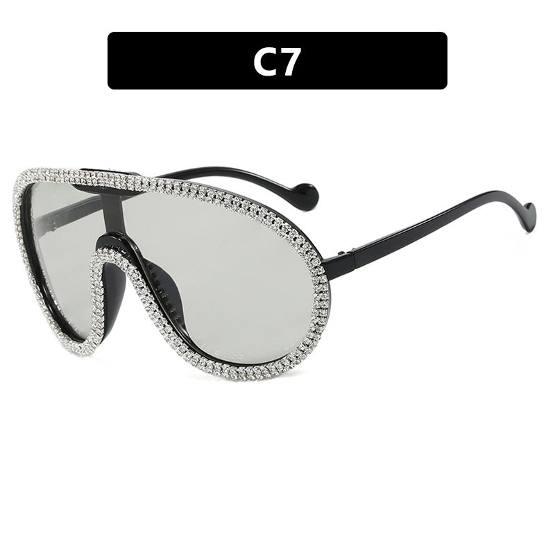 Damen extravagante Sonnenbrille mit funkelndem Rahmen Karnz