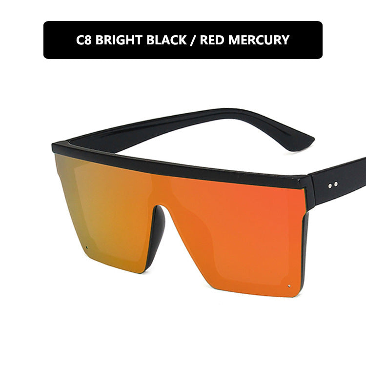 Damen futuristische Sonnenbrille im schützenden Oversized-Format Karnz