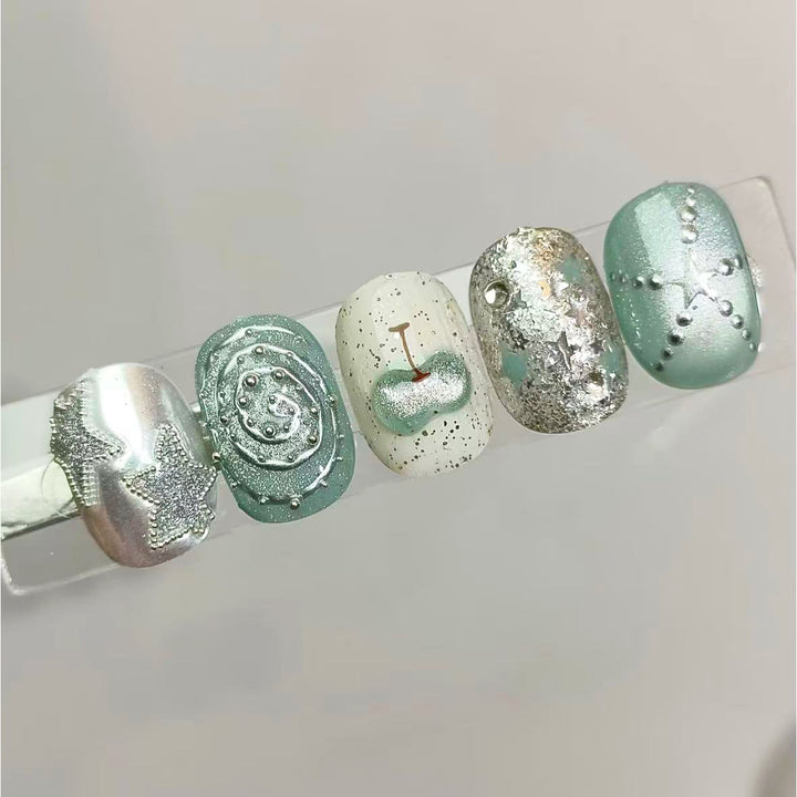 Küsten-Themen Press-On Nagelkunst Set