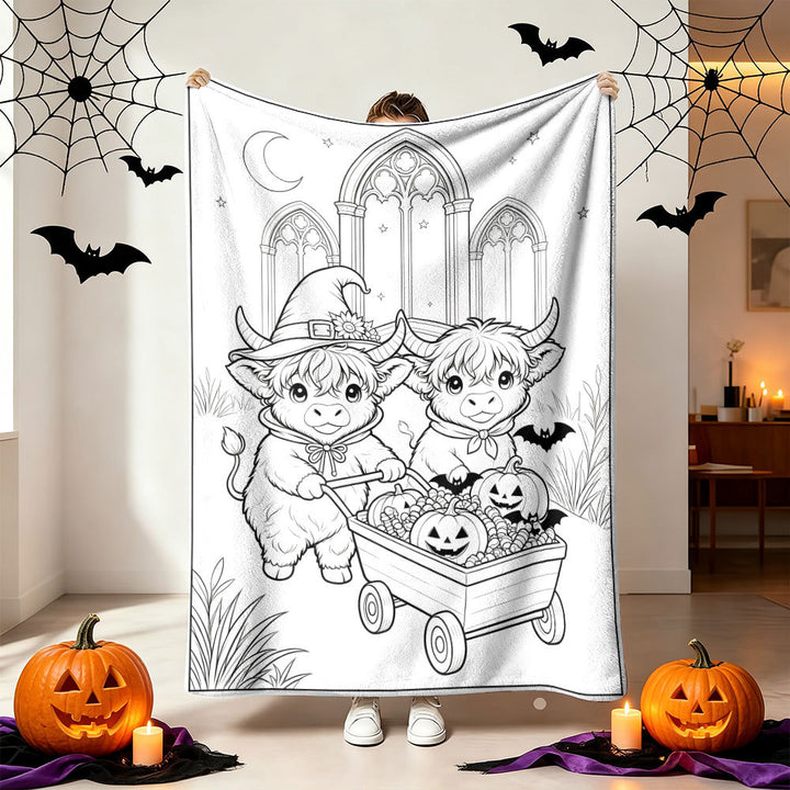 Gemütliche Halloween-Themen-Wurfdecke