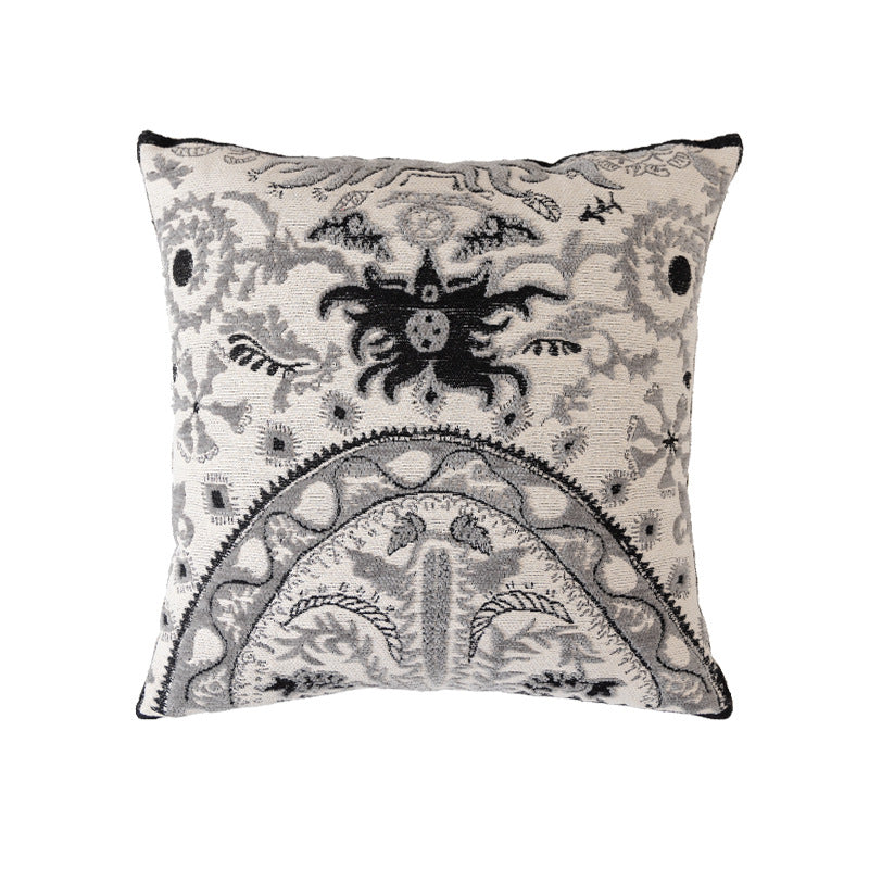 Dekorativer Kissenbezug aus Jacquard mit floralem Muster