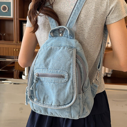 Stylische Denim Mini-Rucksack Karnz