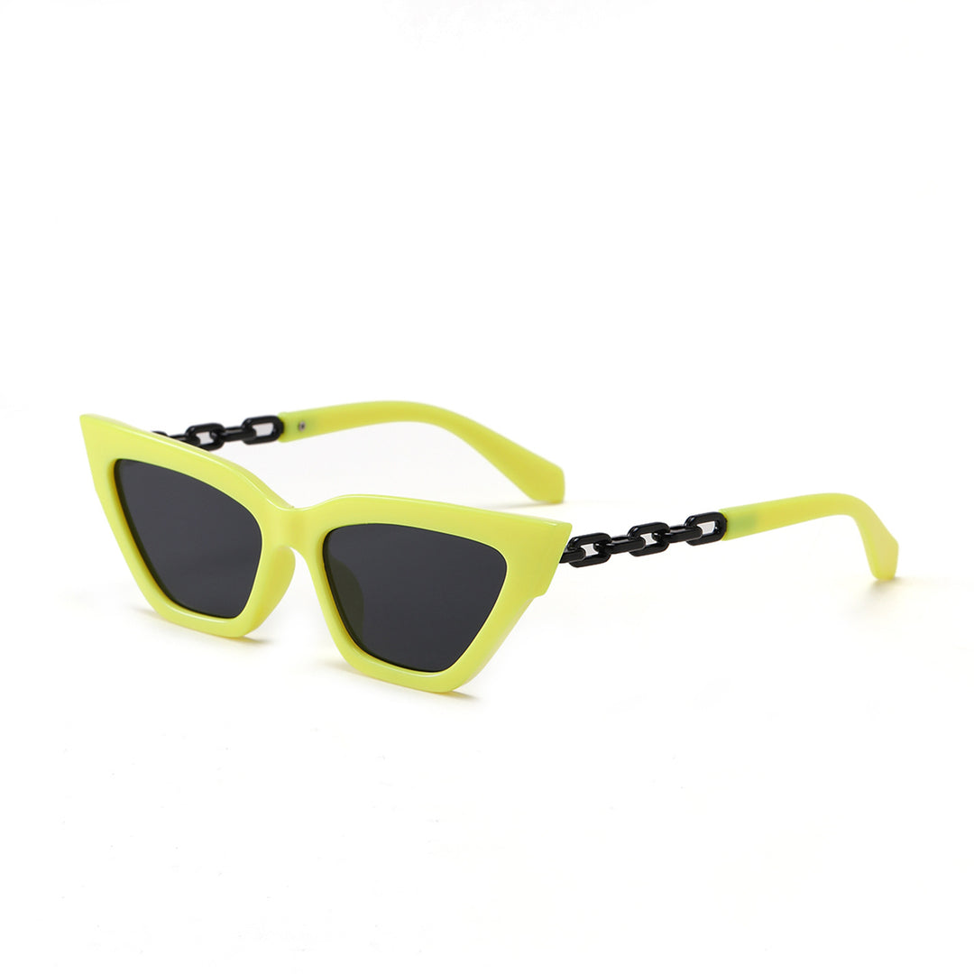 Damen Cat-Eye Sonnenbrille mit luxuriösem Kettenrahmen Karnz