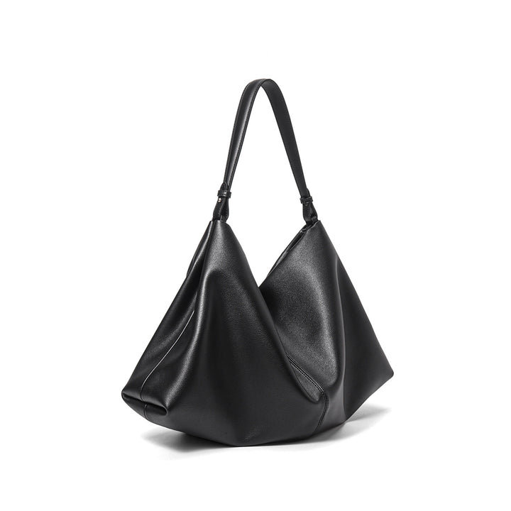 Skulpturaler Slouch Hobo Umhängetasche mit kontrastierendem Obergriff