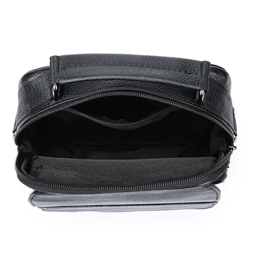 Multi-Taschen Leder Umhängetasche