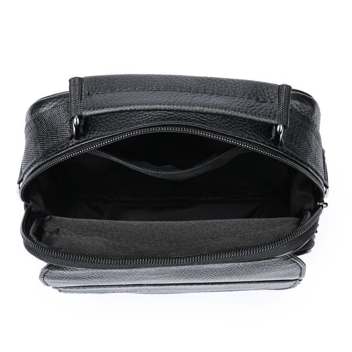 Multi-Taschen Leder Umhängetasche
