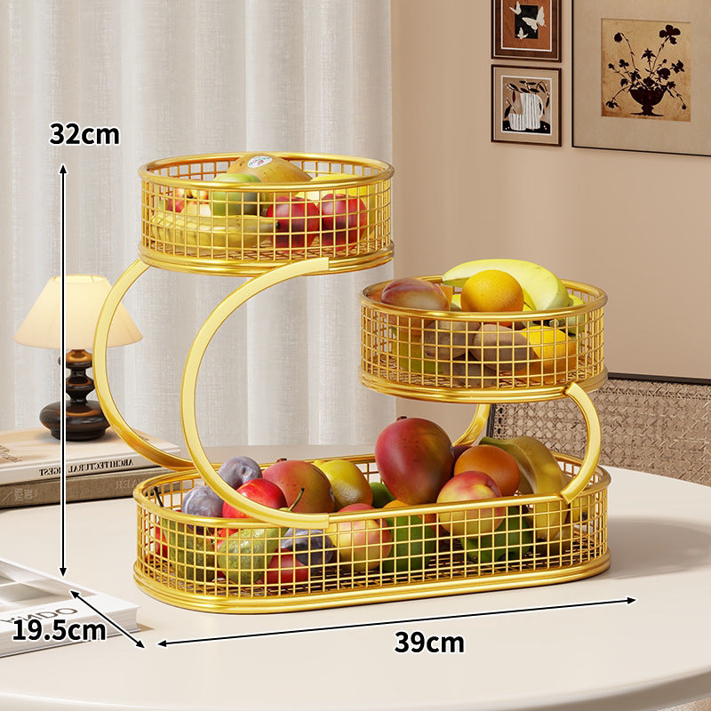 Drei-Tier Metallgitter Theken Obst- & Gemüse-Displaystand