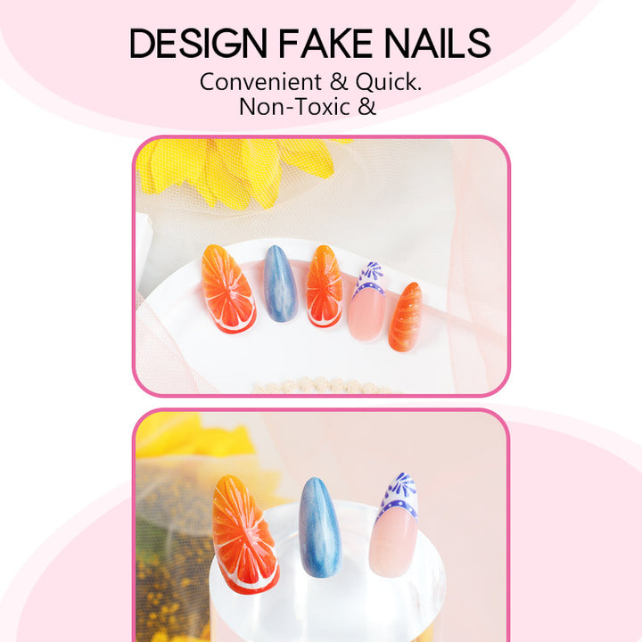 Kreatives Nagelset im fröhlichen Obstdesign Karnz