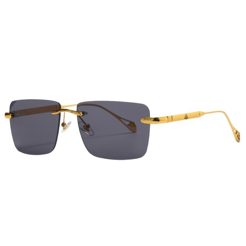 Damen modische quadratische Sonnenbrille mit luxuriösen Metall-Akzenten Karnz