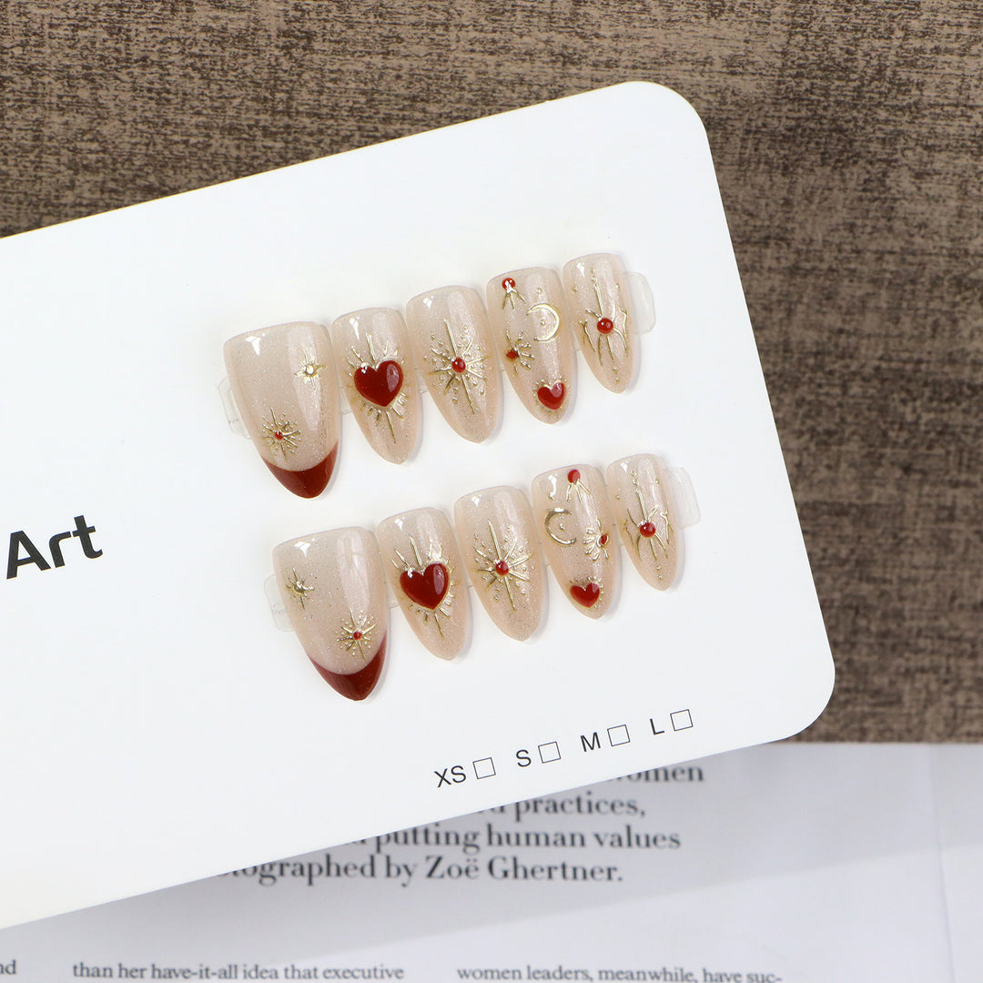 Dekorativer Press-On Nail Set Karnz