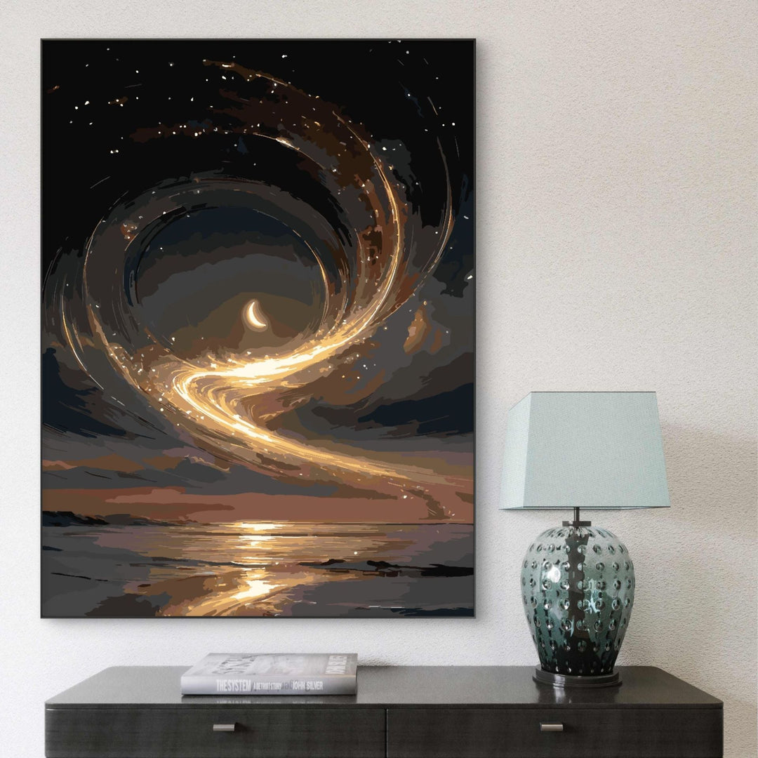 Träumerische himmlische Landschaft Leinwand Kunst Karnz