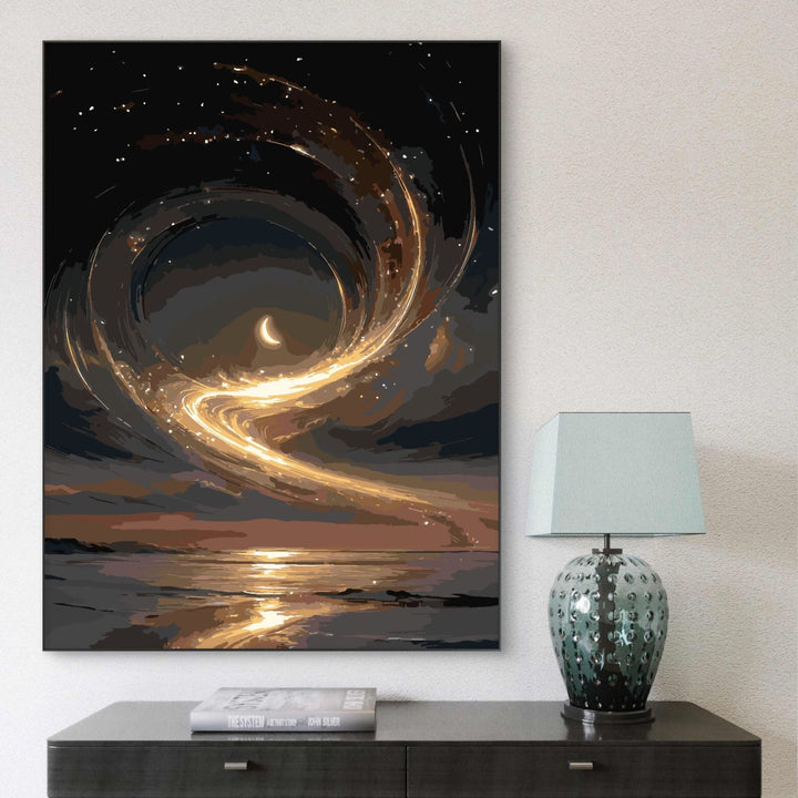 Träumerische himmlische Landschaft Leinwand Kunst Karnz
