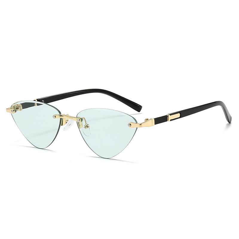 Damen modische Cat-Eye Sonnenbrille mit elegantem Metallrahmen Karnz