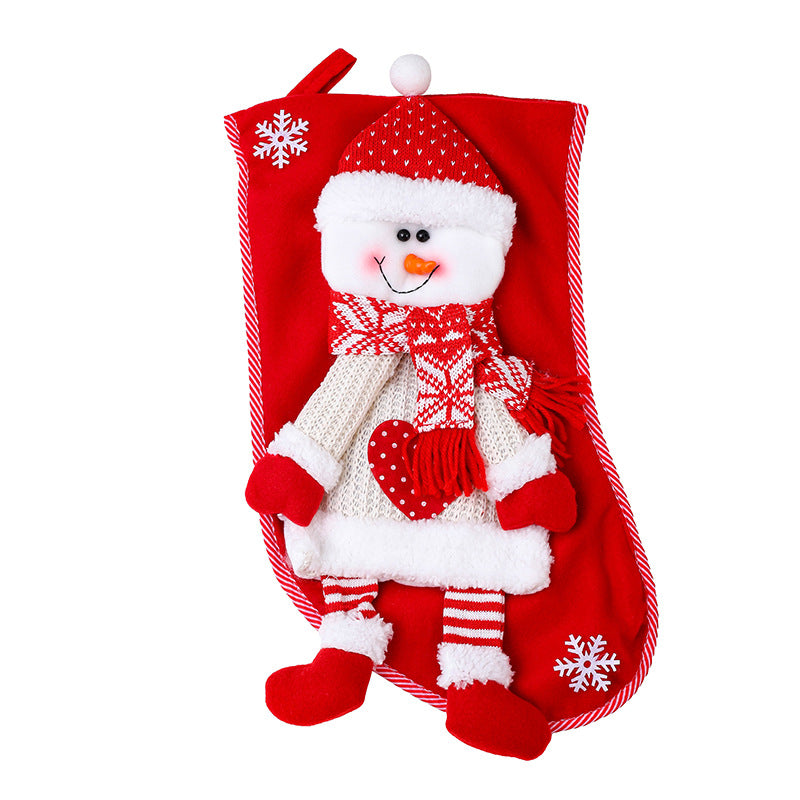 Festlicher Schneemann Weihnachtsstrumpf Karnz