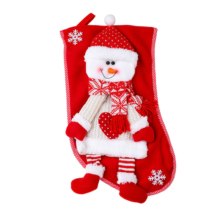 Festlicher Schneemann Weihnachtsstrumpf Karnz