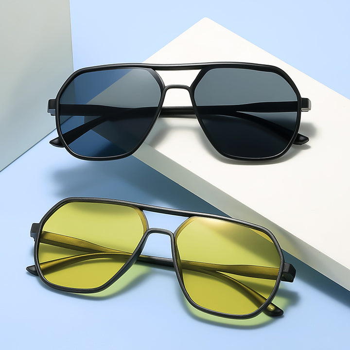 Stylische Quadratische Rahmen Sonnenbrille Karnz