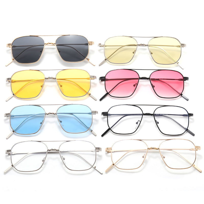 Damen modische geometrische Brille mit elegantem Metallrahmen Karnz