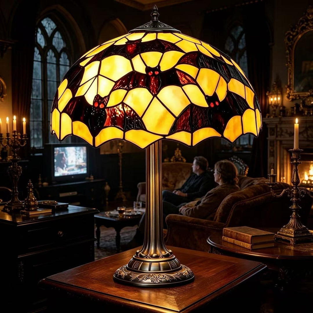 Dekorative Tischlampe im Fledermausdesign Karnz