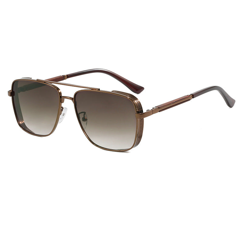 Damen modische quadratische Sonnenbrille mit luxuriösen Metallakzenten Karnz