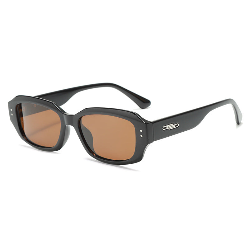 Damen modische quadratische Sonnenbrille mit innovativem transparentem Rahmen Karnz