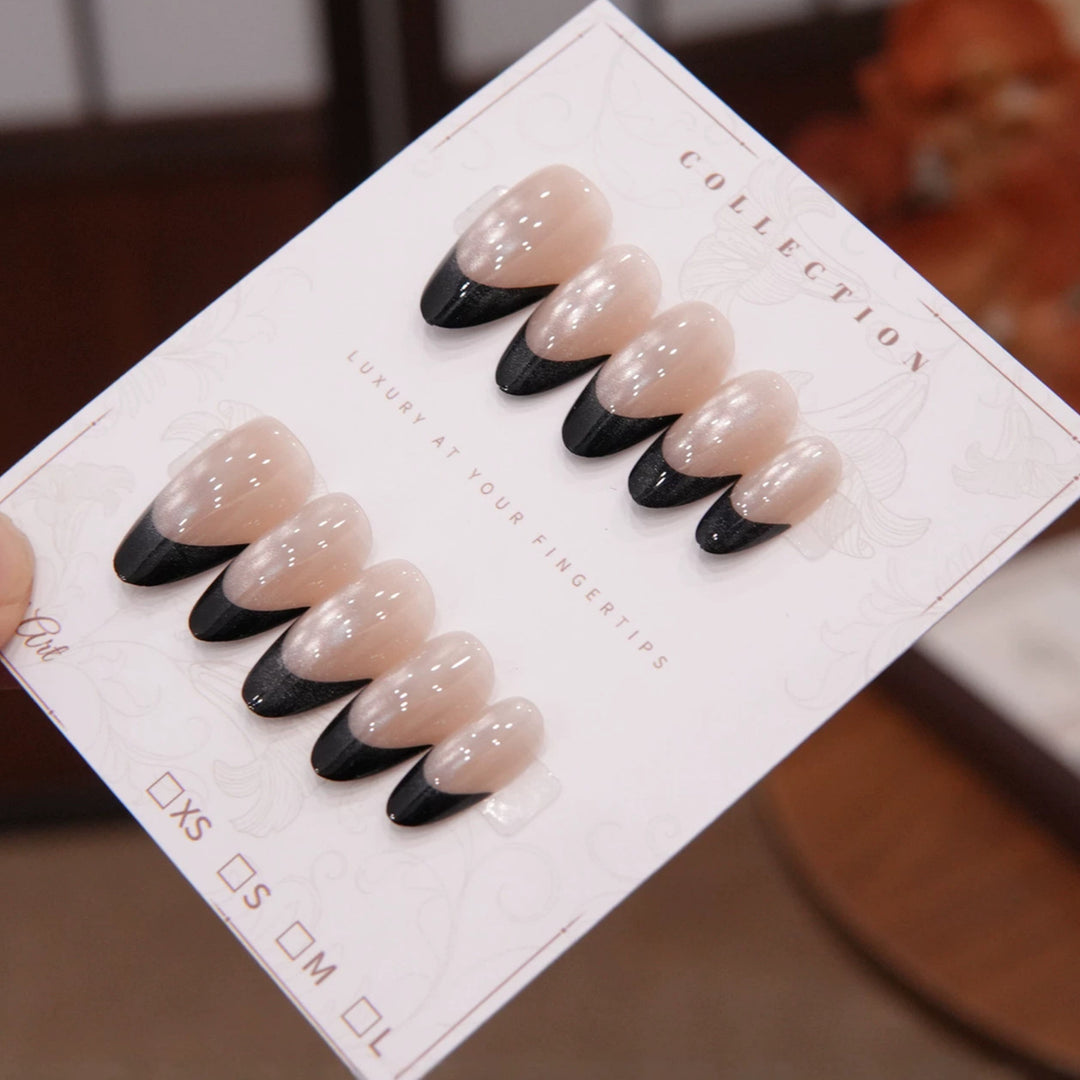 Elegante Ombre Druck-Fingernagel-Spitzen