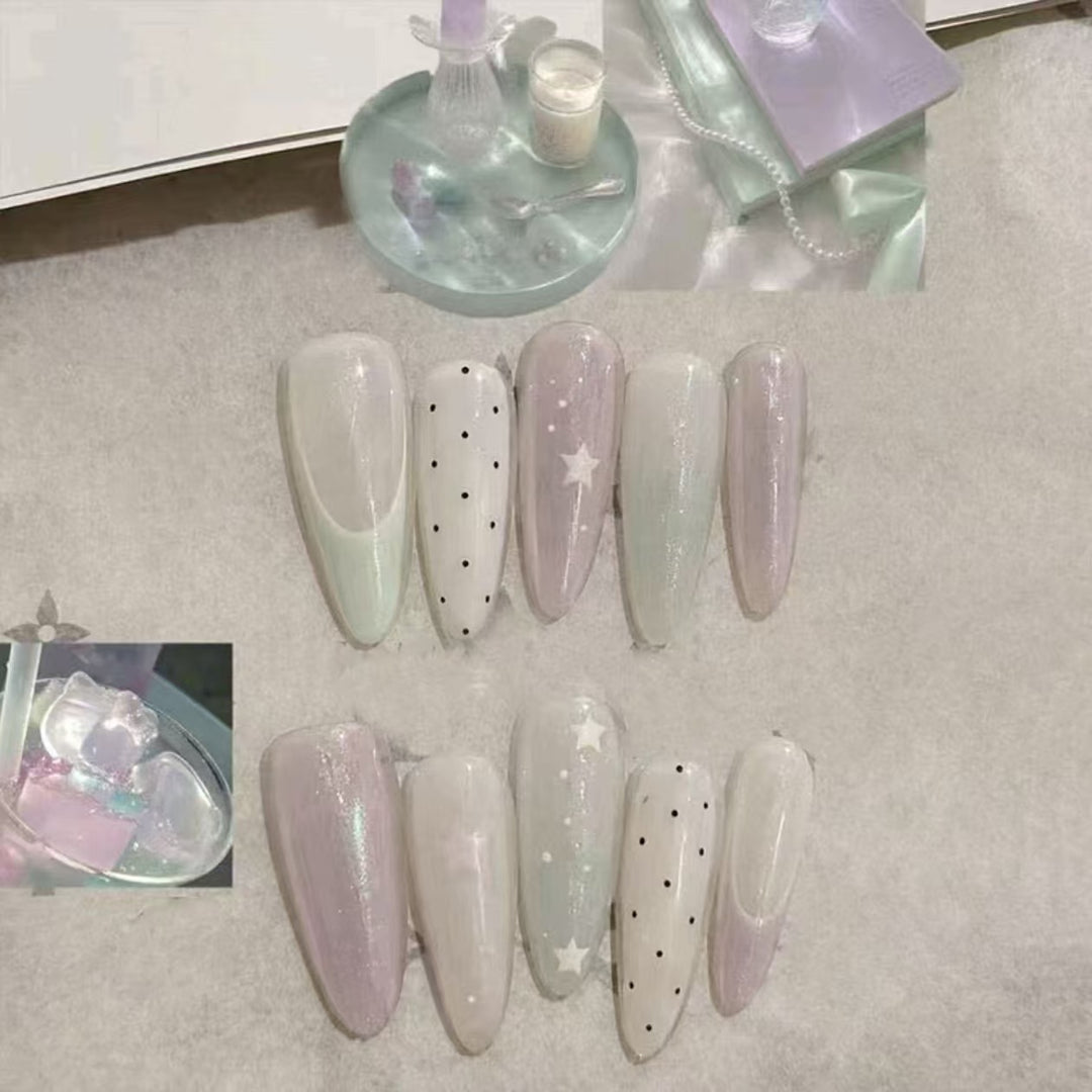 Elegante Langanhaltende Press-On Nagelset Karnz