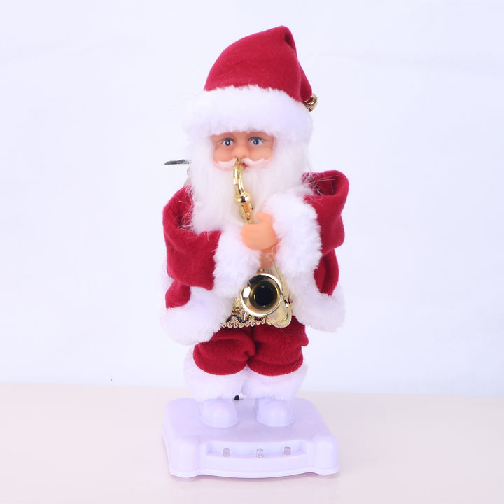 Dekorative Weihnachtsmannfigur mit Süßigkeit