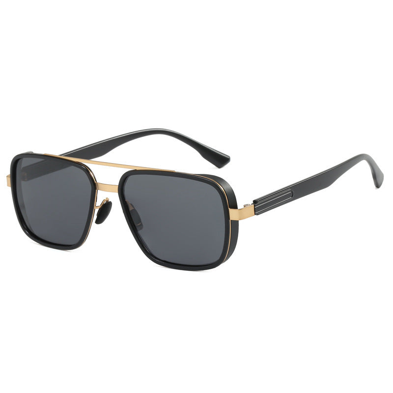 Damen elegante quadratische Sonnenbrille mit hochwertigem Metallrahmen Karnz