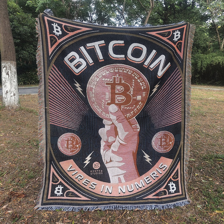 Bitcoin-Themen Wandteppichdecke