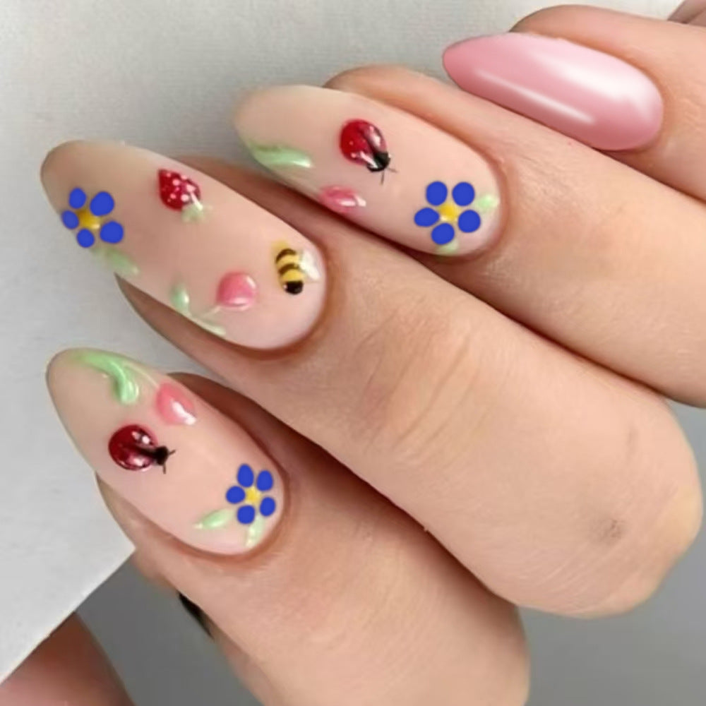 Künstlerische Blumen Press-On Nägel Karnz 1787370443