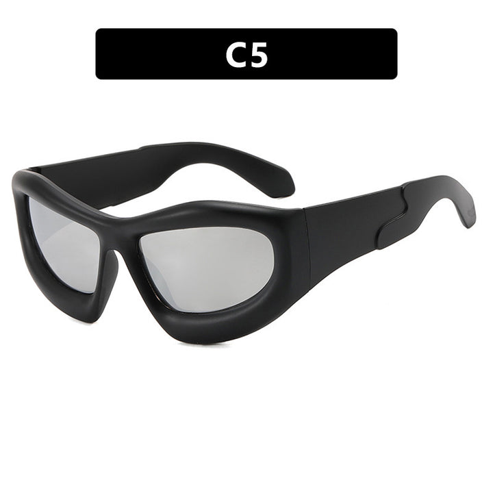 Damen Sportliche Sonnenbrille mit futuristischem Design Karnz   