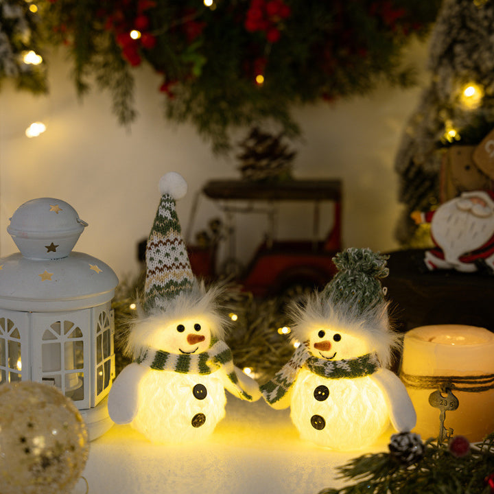 Beleuchtete Schneemannfigur Karnz
