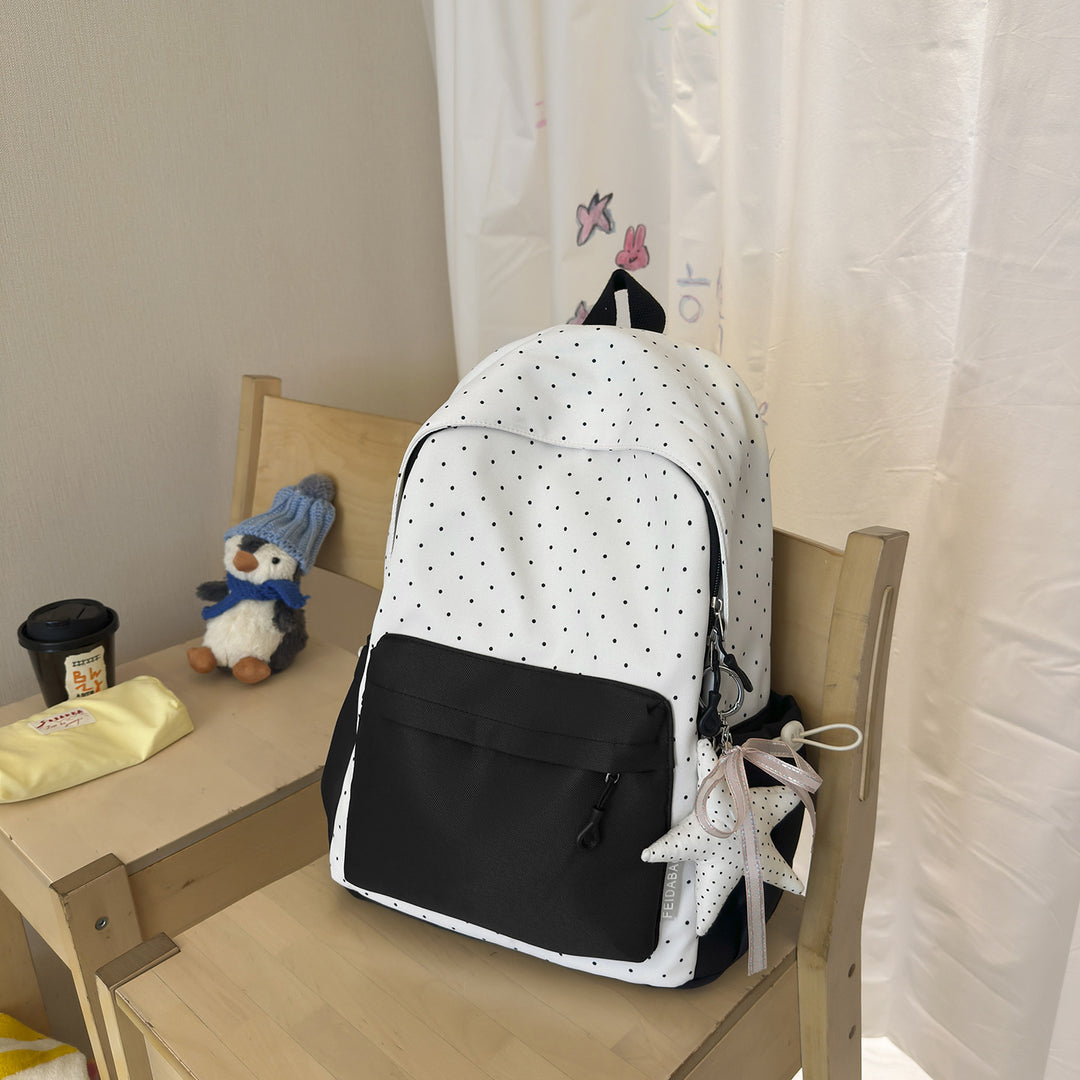 Polka Dot und Einfarbiger Rucksack Karnz