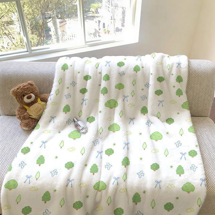 Weicher fleece mit floralem Muster