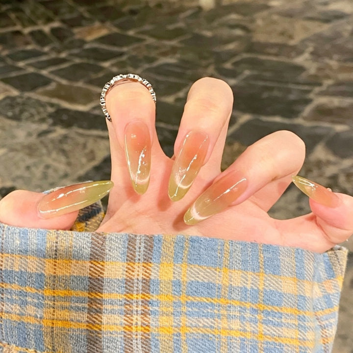 Stilvolle lange Stiletto Press-On Nägel Karnz