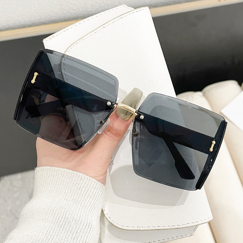 Damen oversized geometrische Sonnenbrille Karnz
