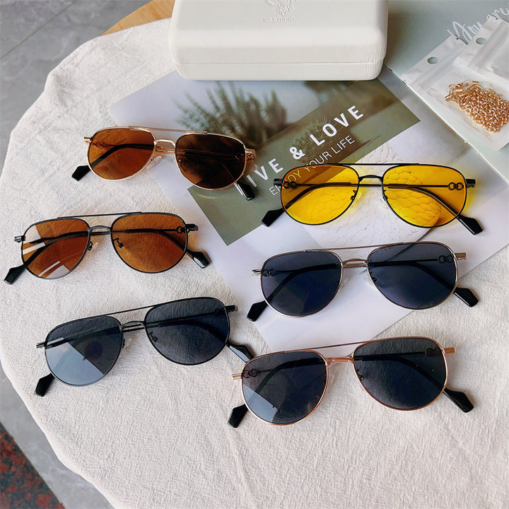 Vintage-inspirierte Pilotensonnenbrille Karnz