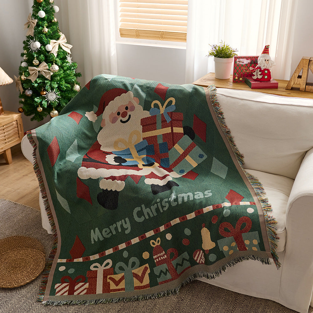 Gemütliche verspielte weihnachtlich inspirierte Decke