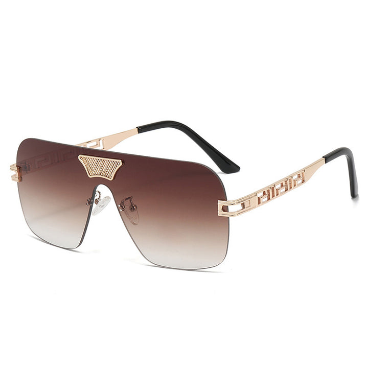 Damen modische Sonnenbrille im futuristischen Stil mit herausragendem Rahmen Karnz