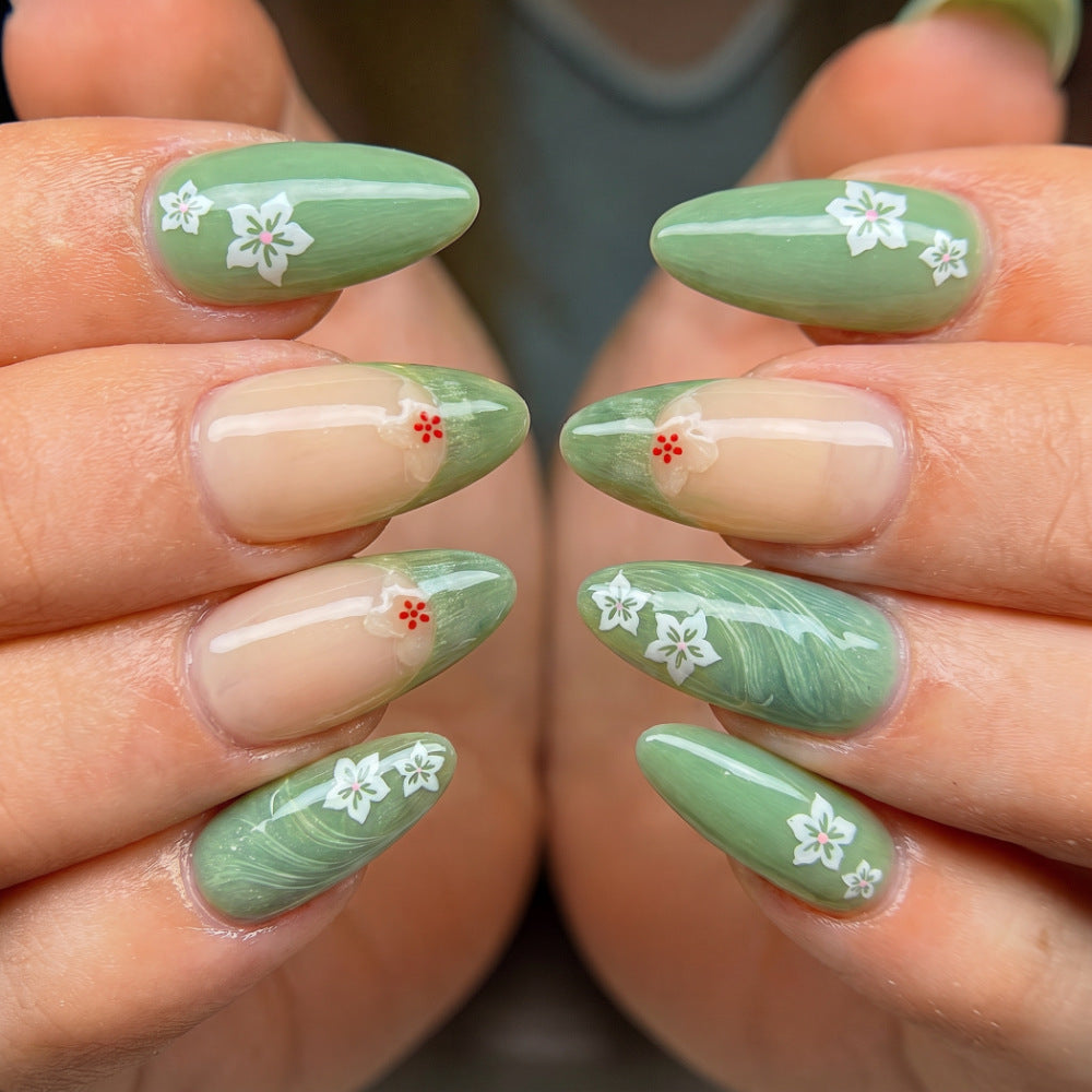 Kunstnägel Set mit filigranen Blumenmustern Karnz