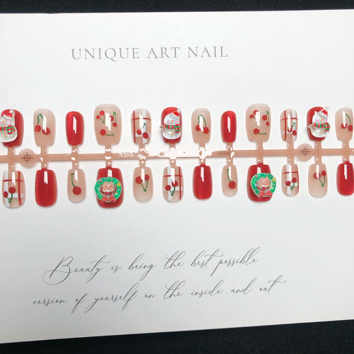 Festliches winterliches Press-On-Nagelset