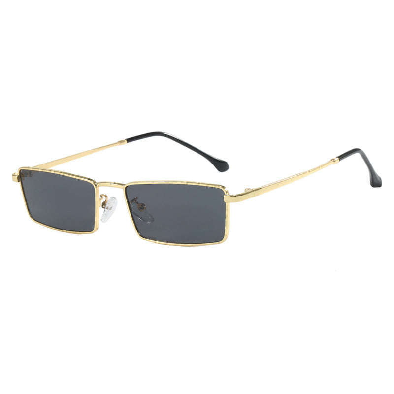 Damen quadratische Sonnenbrille mit metallischem Rahmen und komfortablem Nasenpolster Karnz