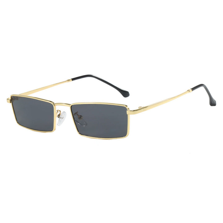 Damen quadratische Sonnenbrille mit metallischem Rahmen und komfortablem Nasenpolster Karnz