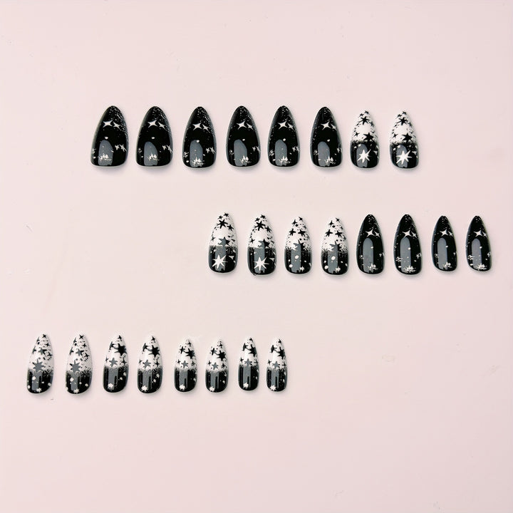 Kunstnagelset mit Sternenmotiv Karnz