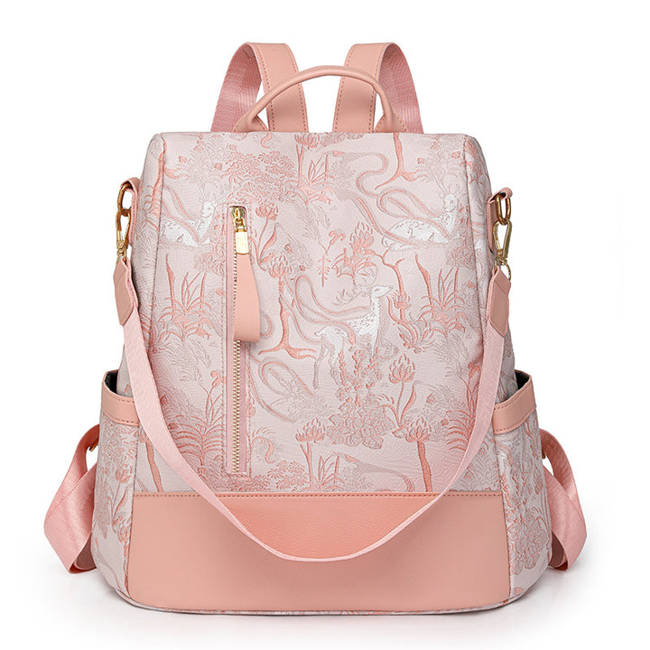 Elegante Floral Prägung Rucksack Karnz